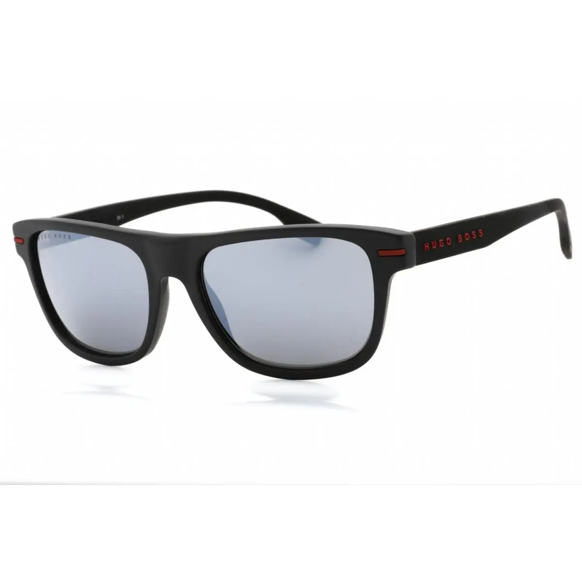 1322 S Blx T4 Sunglasses Matte Black Frame Silver Lenses 55mm by Hugo Boss