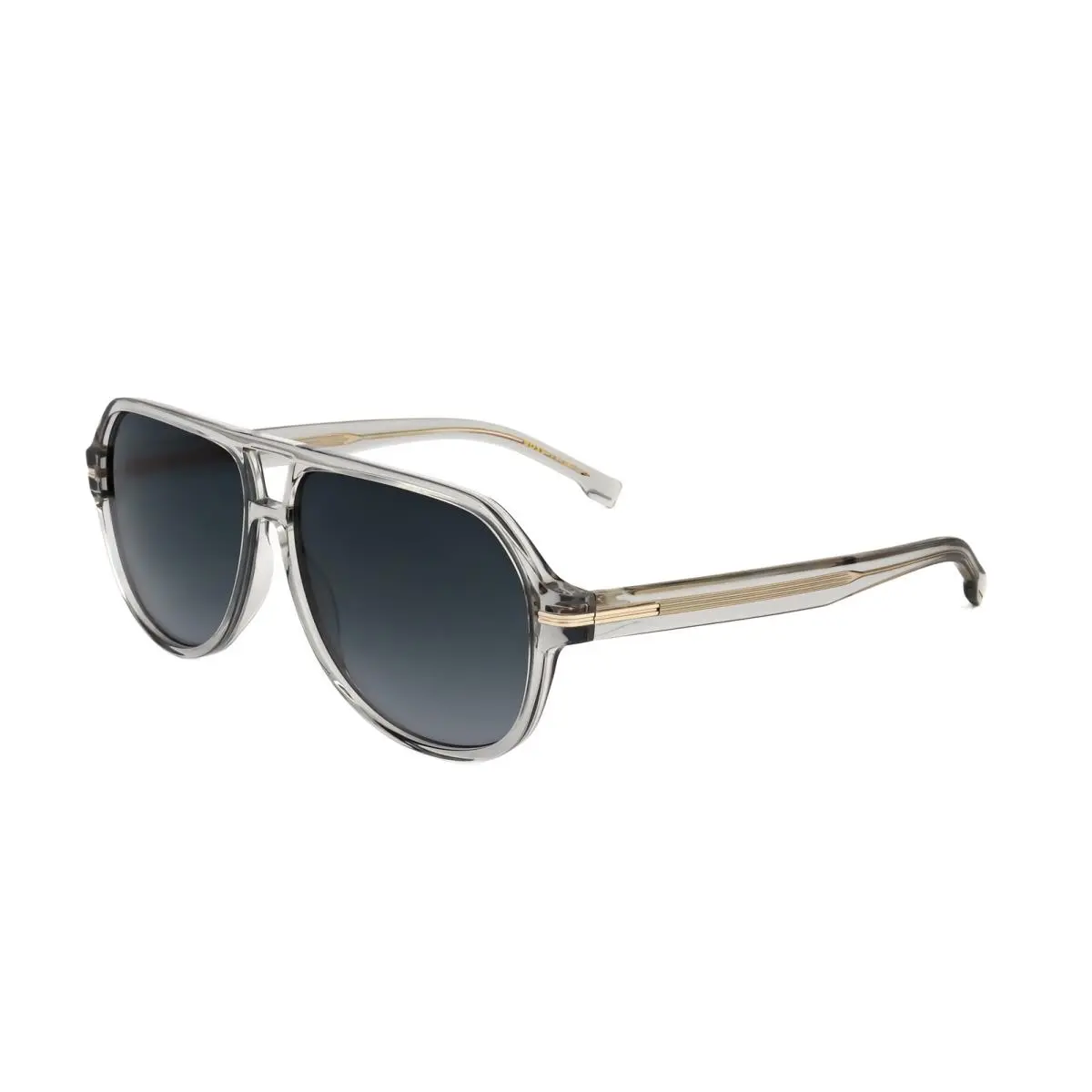 Men`s 59 mm Transparent Grey Sunglasses BOSS1507-S-KB7-59 by Hugo Boss