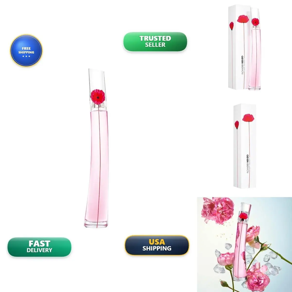Kenzo Flower By Kenzo Poppy Bouquet For Women Eau de Parfum Florale Spray 3.4 oz