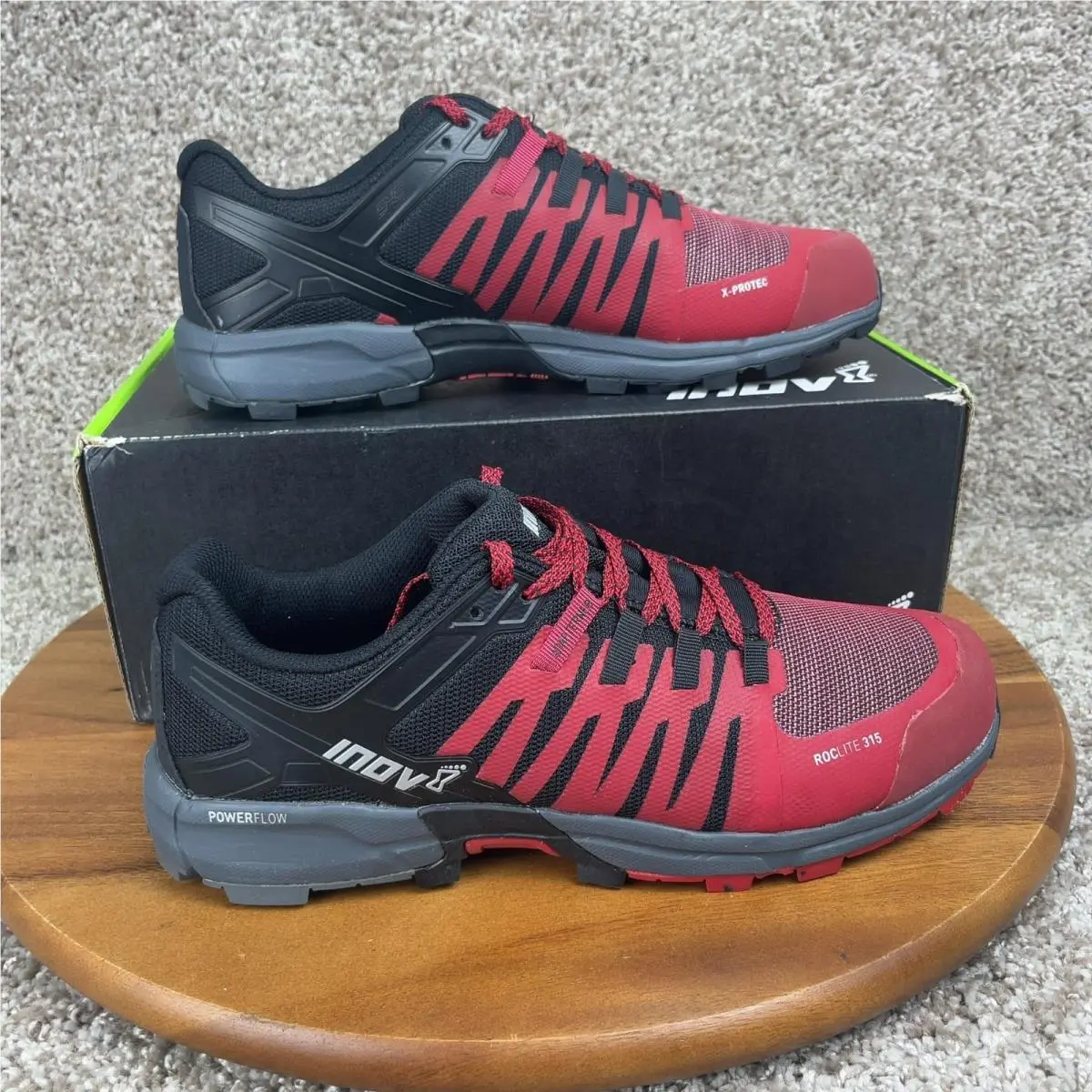 Inov-8 Roclite 315 Trail Running Shoes Men`s 10 Red Black Sneakers