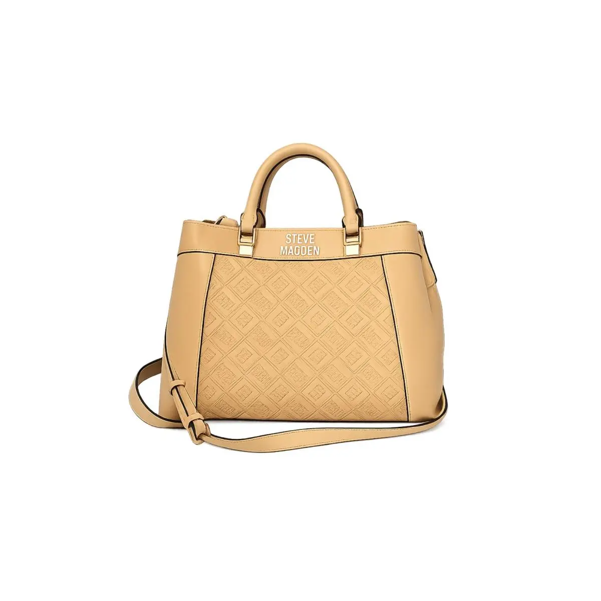 Bstarr Women`s Beige Satchel Handbag 13x9 by Steve Madden