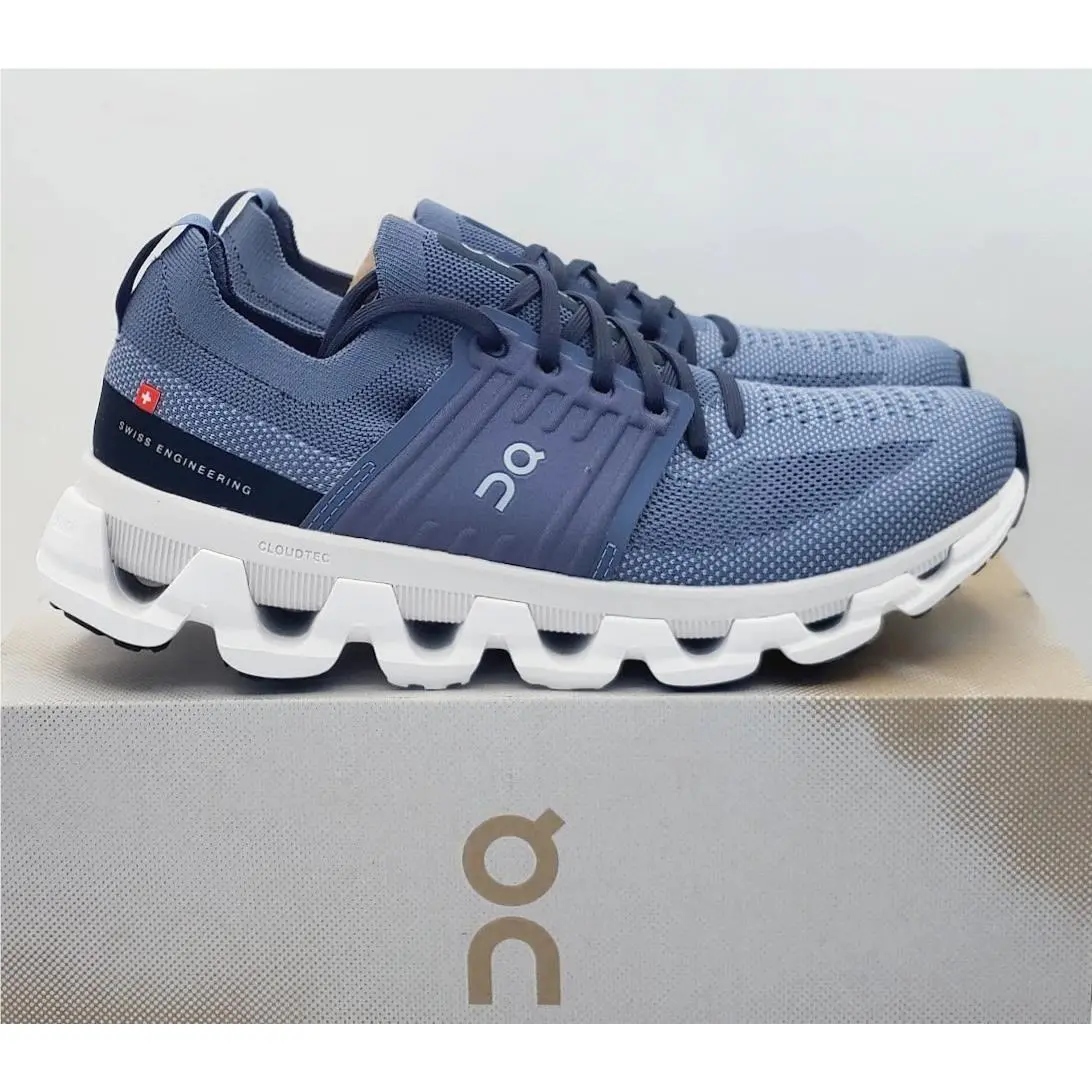 On Running Women`s Size 8.5 Medium Cloudswift 3 Running Shoes Blue Metal