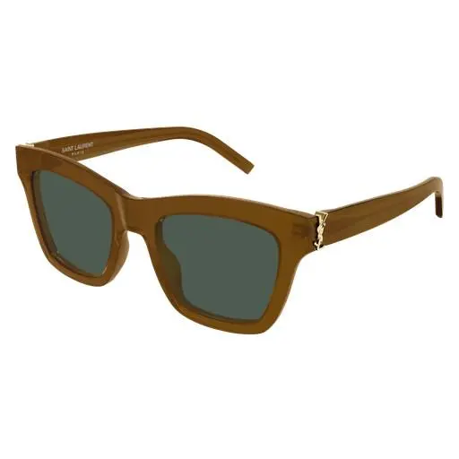 Saint Laurent SL M 156-005 Brown / Green 005 Size 52 Sunglasses by Yves Saint Laurent