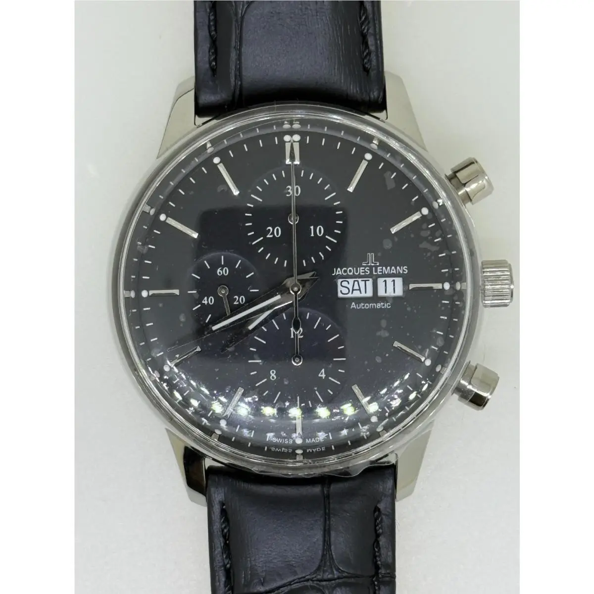 N-208B Retro Classic Automatic Chrono Mens Watch Eta 7750 by Jacques Lemans