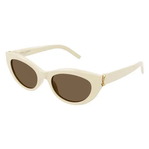 Saint Laurent SL M 115-004 Ivory / Brown 004 Size 54 Sunglasses by Yves Saint Laurent