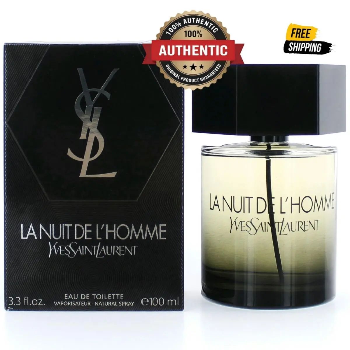 La Nuit De L`homme  3.3 oz Edt Spray For Men by Yves Saint Laurent