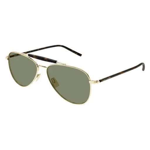 Saint Laurent SL 864-003 Gold / Green Havana 003 Size 57 Sunglasses by Yves Saint Laurent