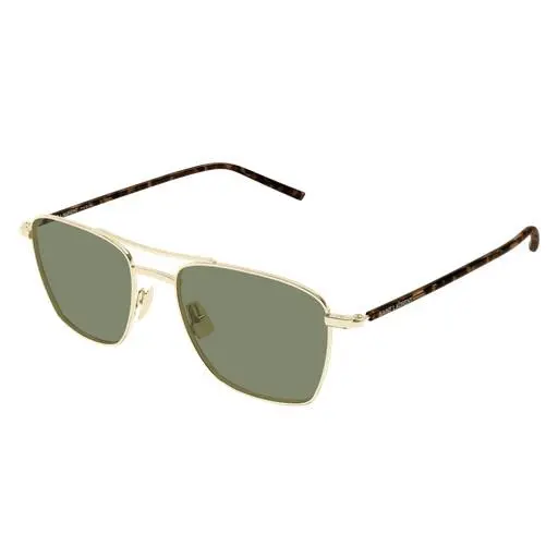 Saint Laurent SL 866-003 Gold / Green Havana 003 Size 53 Sunglasses by Yves Saint Laurent