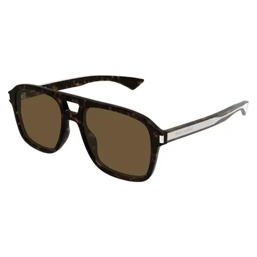 Saint Laurent SL 881-006 Havana / Brown Crystal 006 Size 55 Sunglasses by Yves Saint Laurent