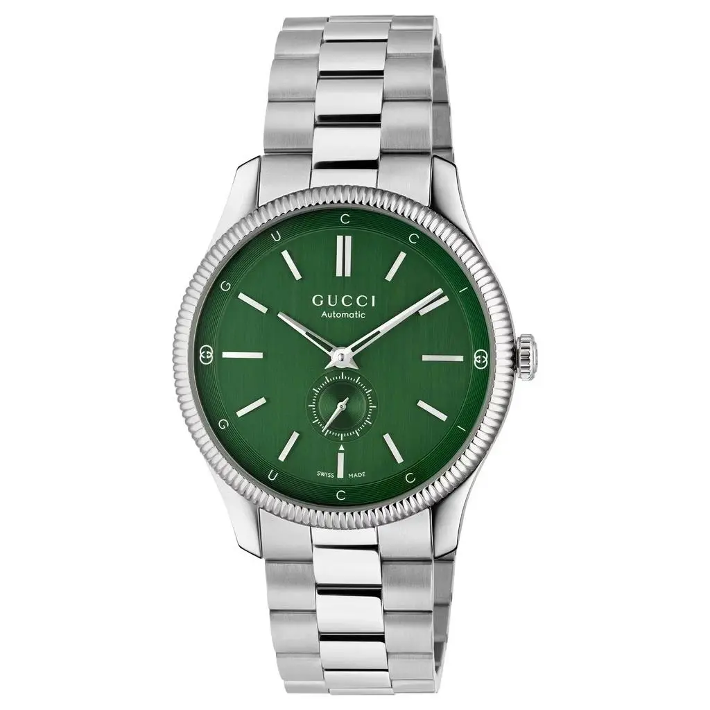 G-timeless YA126397 40mm Green Dial Automatic Stainless Steel Watch by Gucci