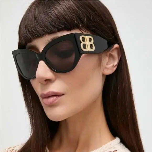 BB0322S 002  Black Cat Eye Women Sunglasses by Balenciaga