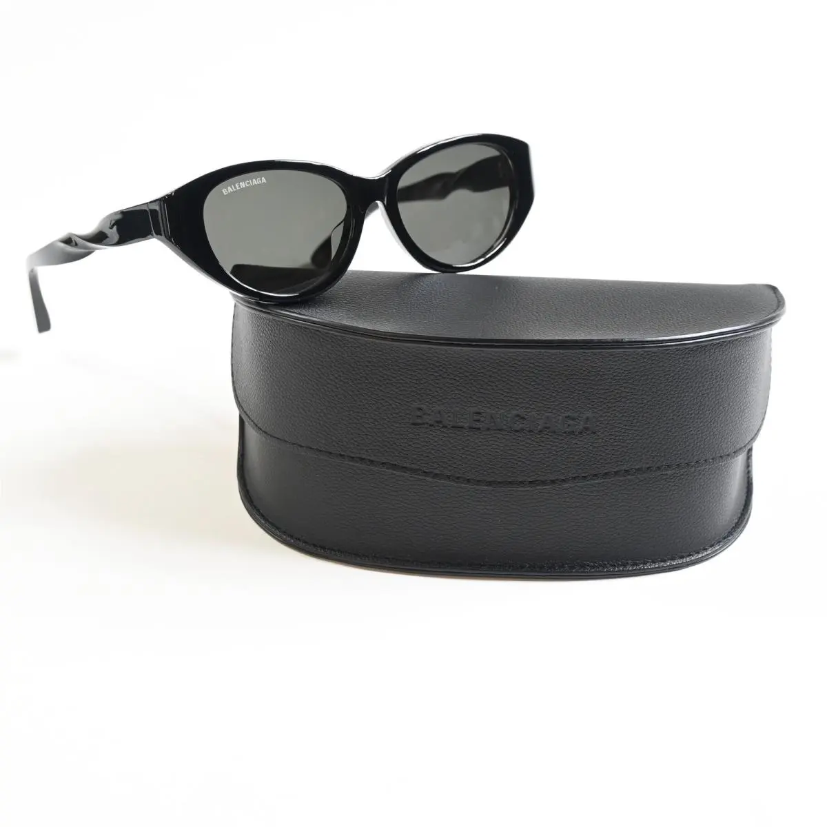 Balenciaga BB0209SA 001 Womens Sunglasses Black/gray 55mm