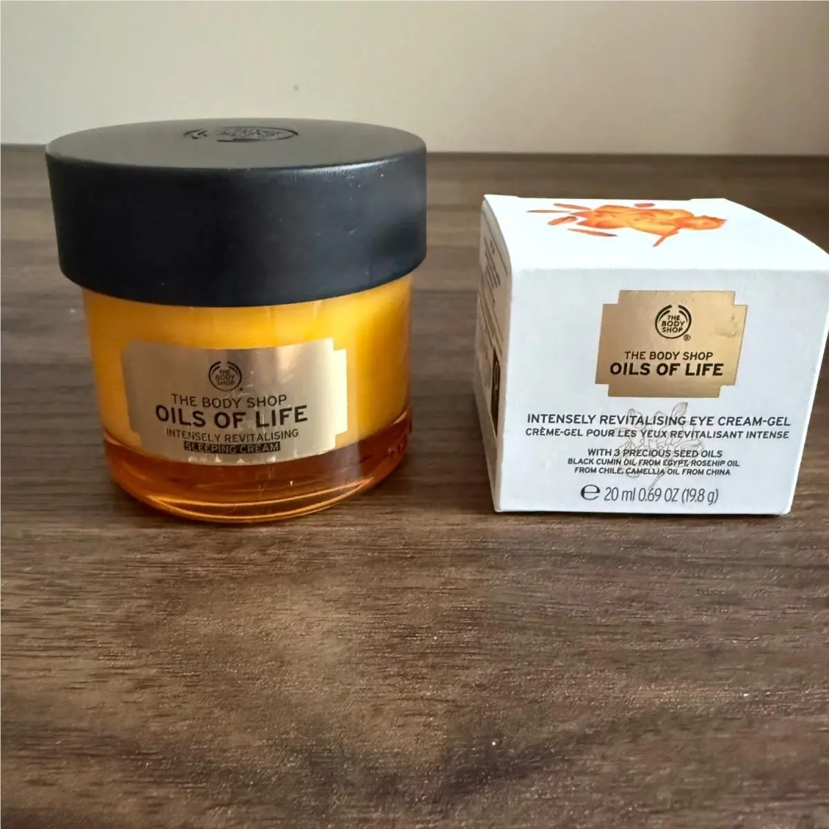 The Body Shop Oils of Life Eye Cream and Sleeping Cream Lot Vegan Formula by THE BODY SHOP