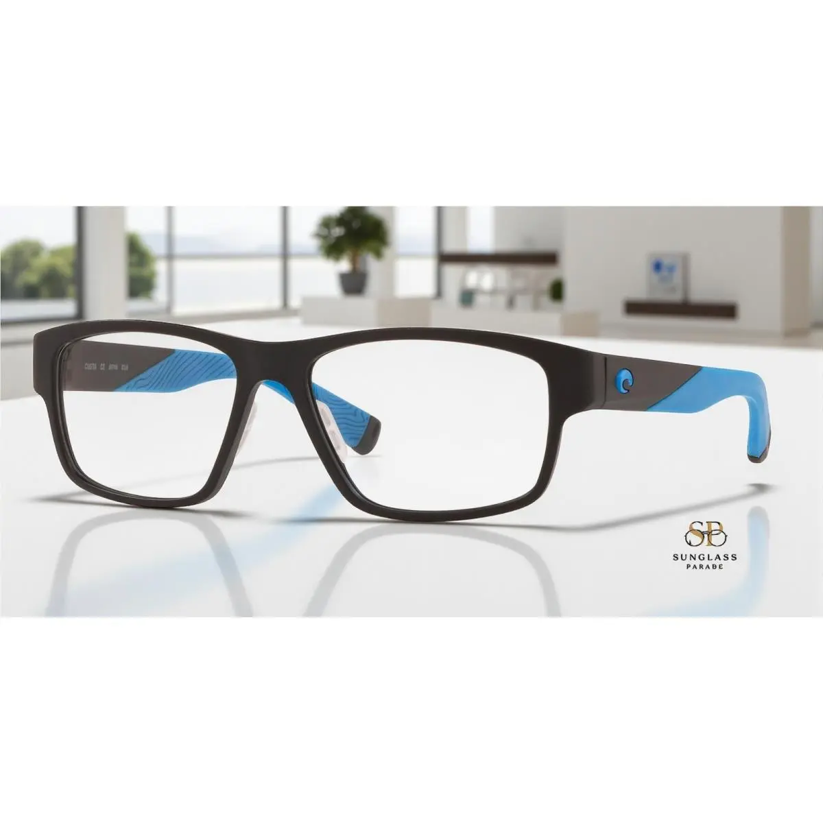 6S8010 03 Ocean Ridge 300 Black Blue Rubber 54mm Men`s Eyeglasses by Costa Del Mar