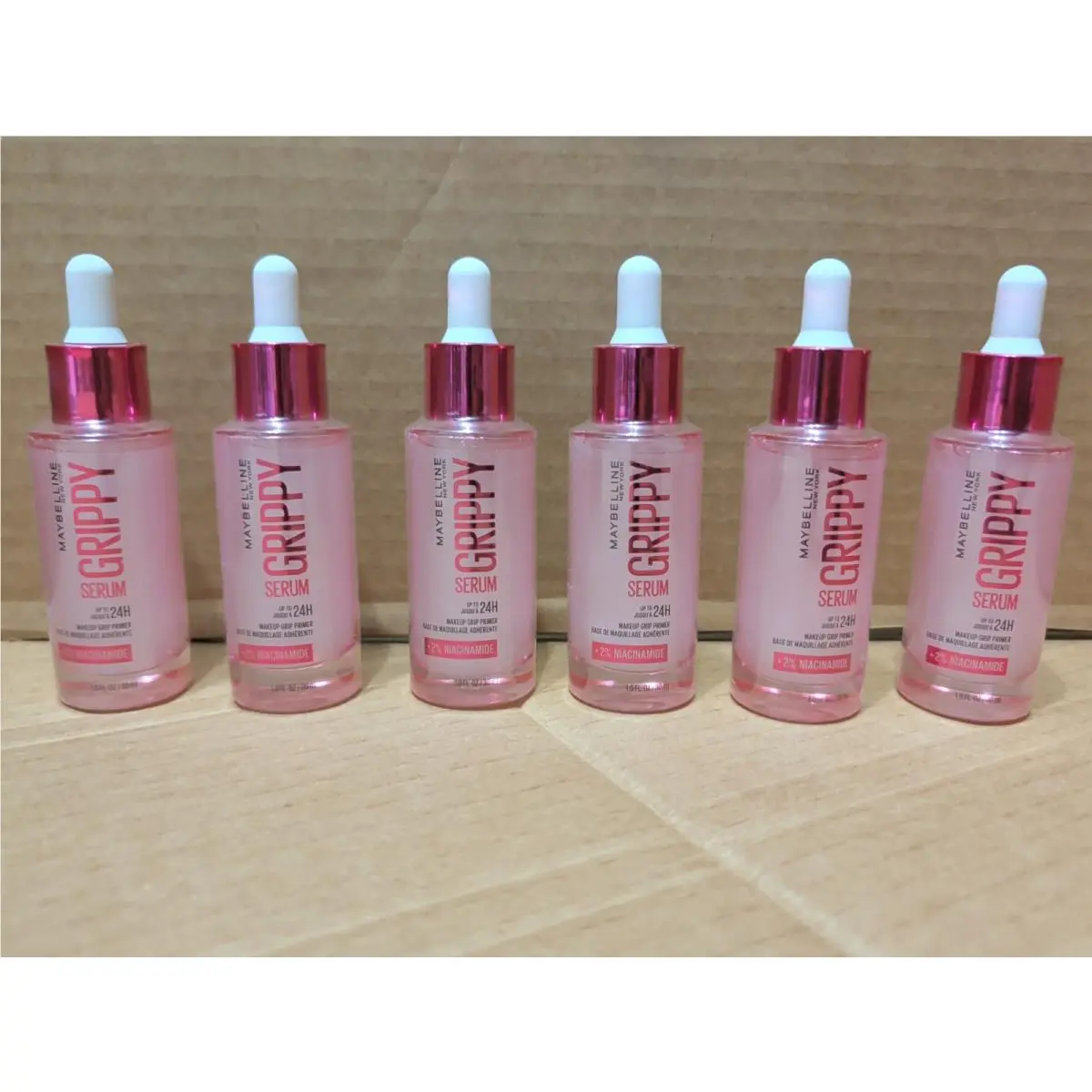 Lot X 6 Maybelline Grippy Serum 24Hr Makeup Grip Primer 2% Niacinamide Each 1oz