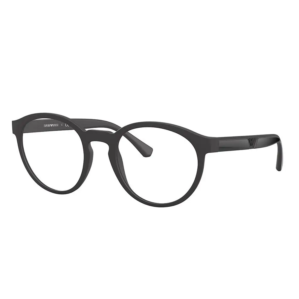 EA 4152 58011W Matte Black Plastic Phantos Sunglasses Clear Lens by Emporio Armani