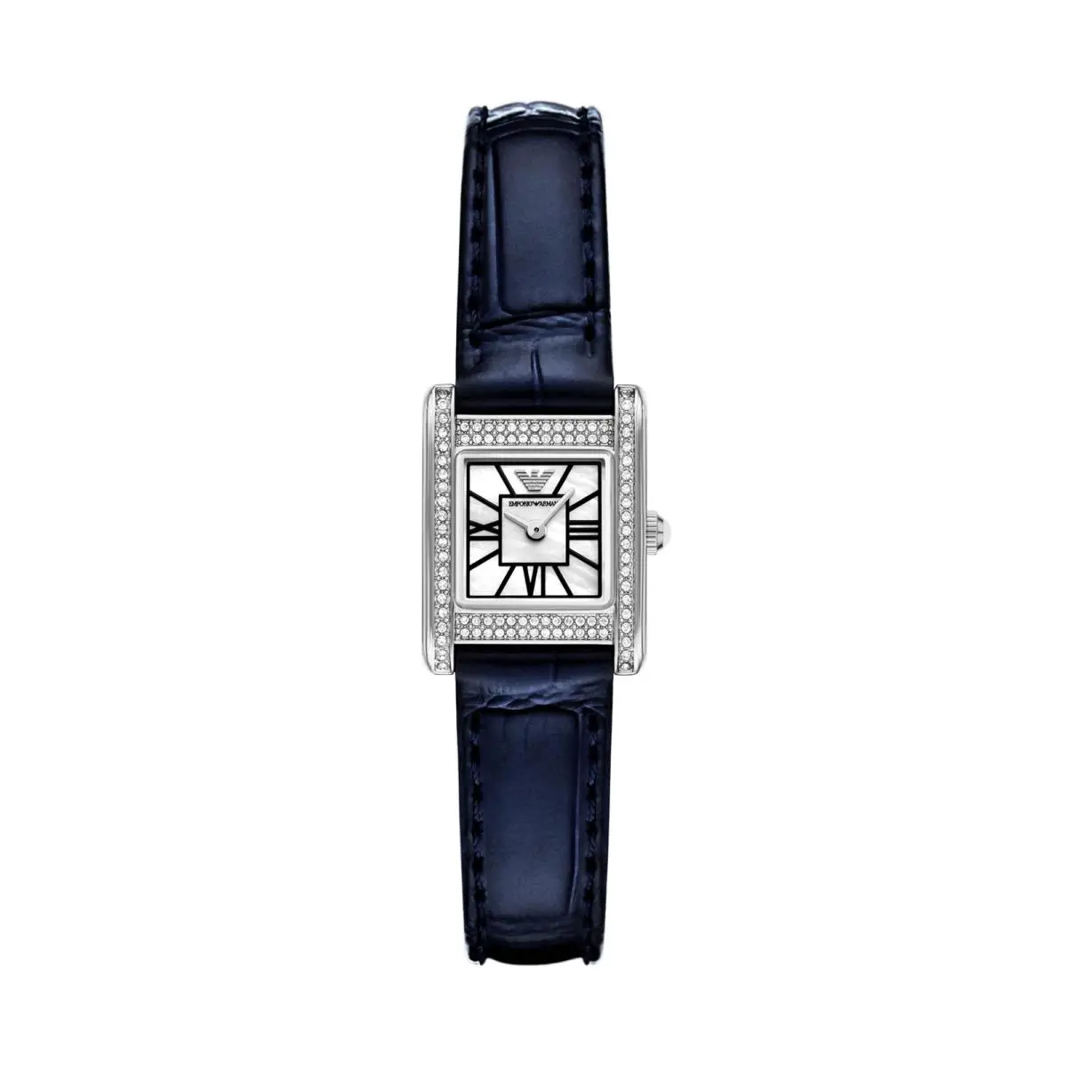 Women`s Two-hand Blue Leather Watch Model: AR11718 by Emporio Armani