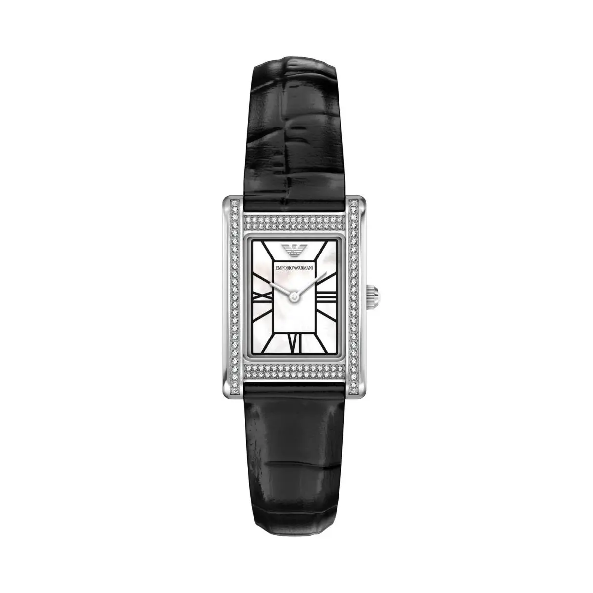 Two-hand Black Leather Women`s Watch Model: AR11803 by Emporio Armani