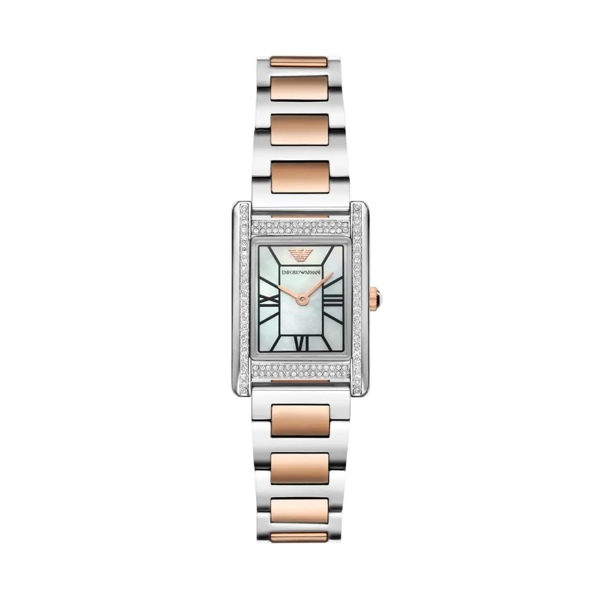 Women`s Two-hand Two-tone Stainless Steel Watch Two Tone by Emporio Armani