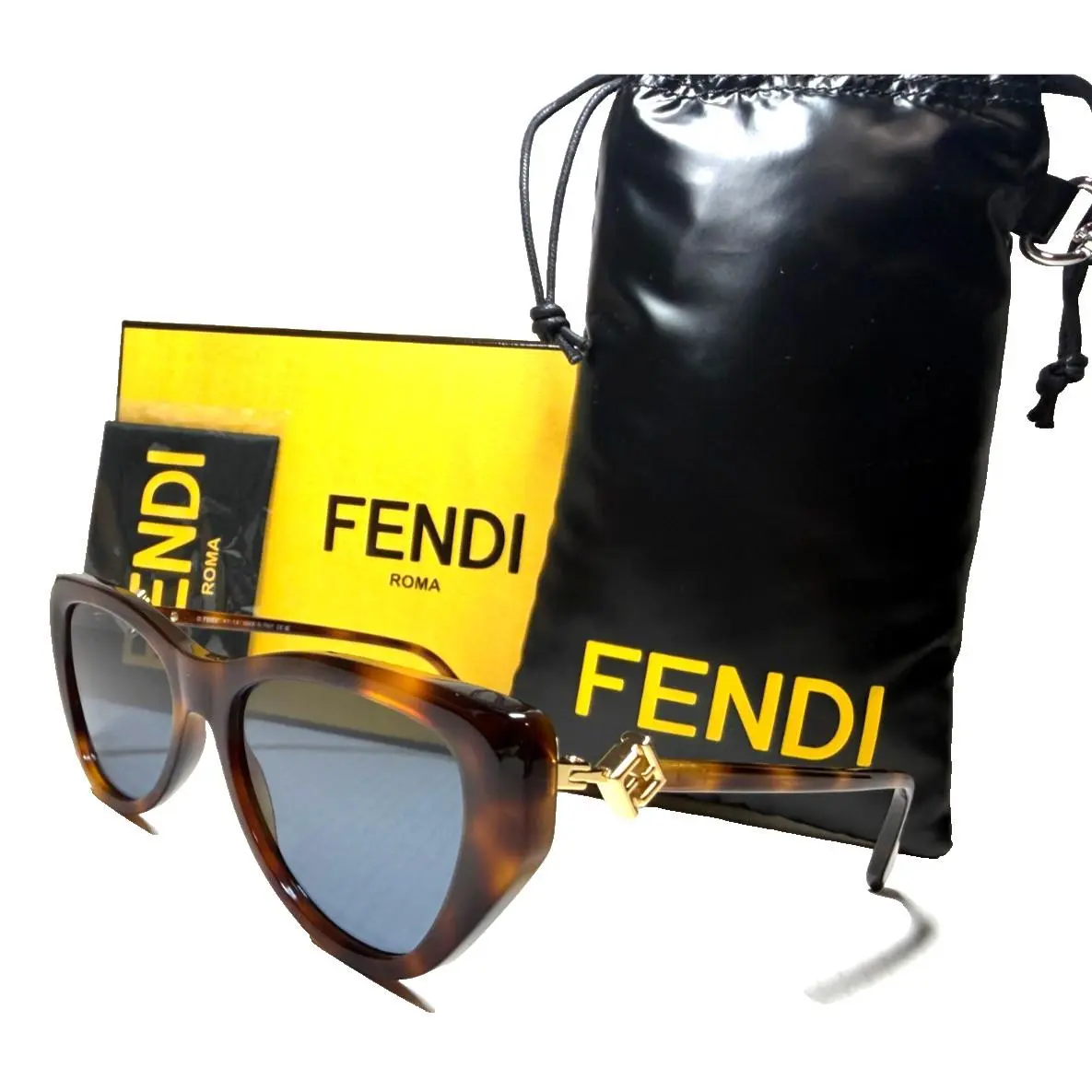 Sunglasses Diamonds FE40149I 53V Blonde Havana W/blue Lens 54-17 by Fendi