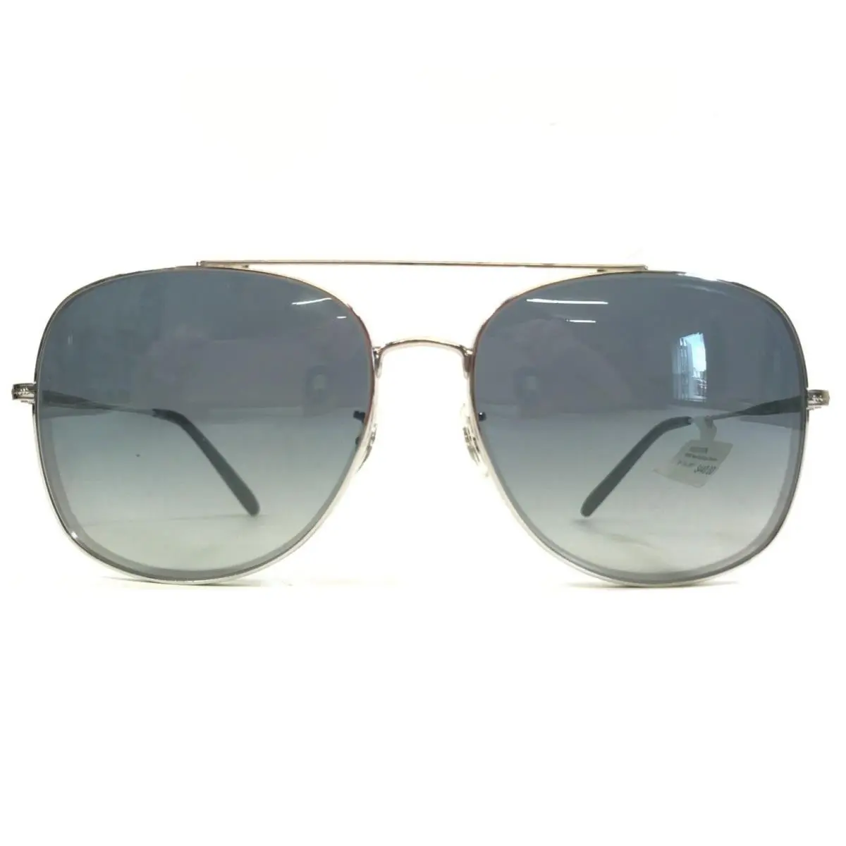 Sunglasses OV1272S 50366I Taron Silver Aviators Dark Gray Lenses by Oliver Peoples