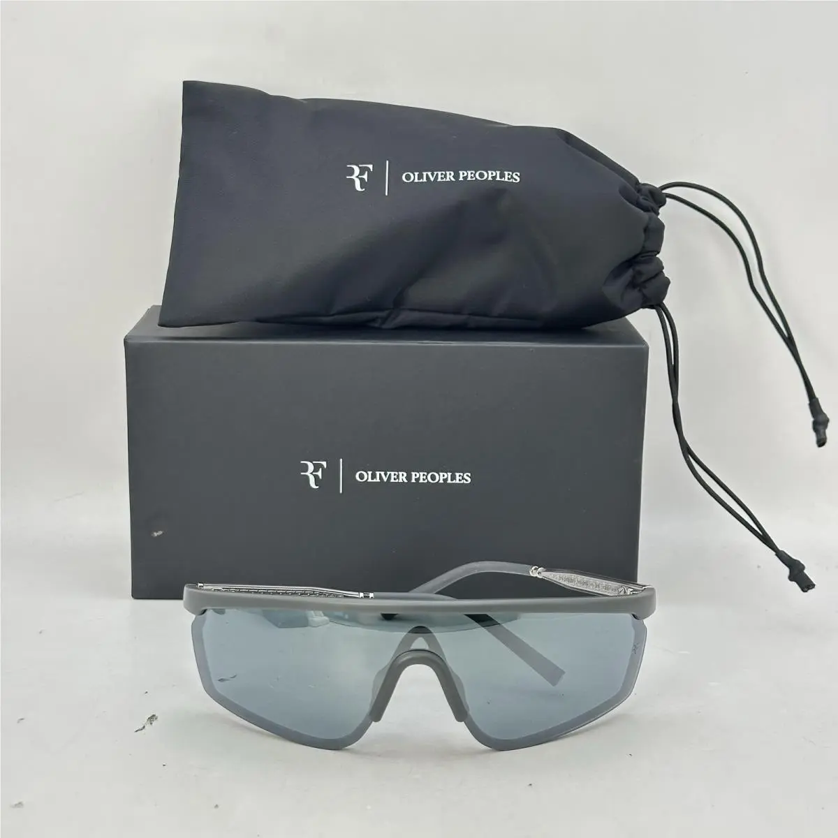 Mens R-20 Shield Mirror Sunglasses OV5623S Anthracite/gray Flash by Oliver Peoples