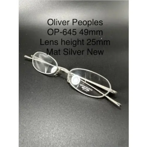 OP-645 Titanium Eyewear Frame Matte Silver 48mm by Oliver Peoples
