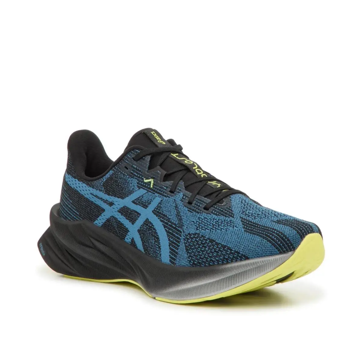 Men`s Athletic Sneakers  Dynablast 5 Running Shoe Black/Grey/Blue by Asics