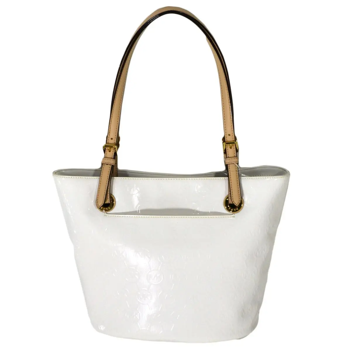 Womens Tote Bag Jet Set Designer Metallic Mirror Pockets Medium by Michael Kors