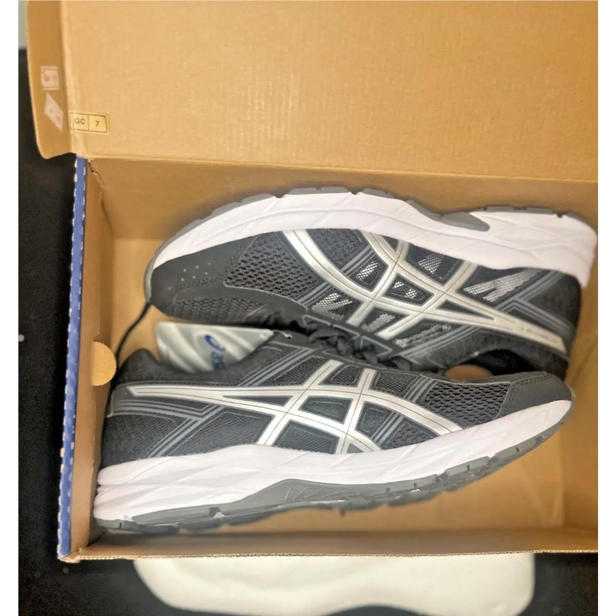 Asics Gel Contend 4 Running Sneakers Shoes Mens 9 4E Extra Wide Black Silver