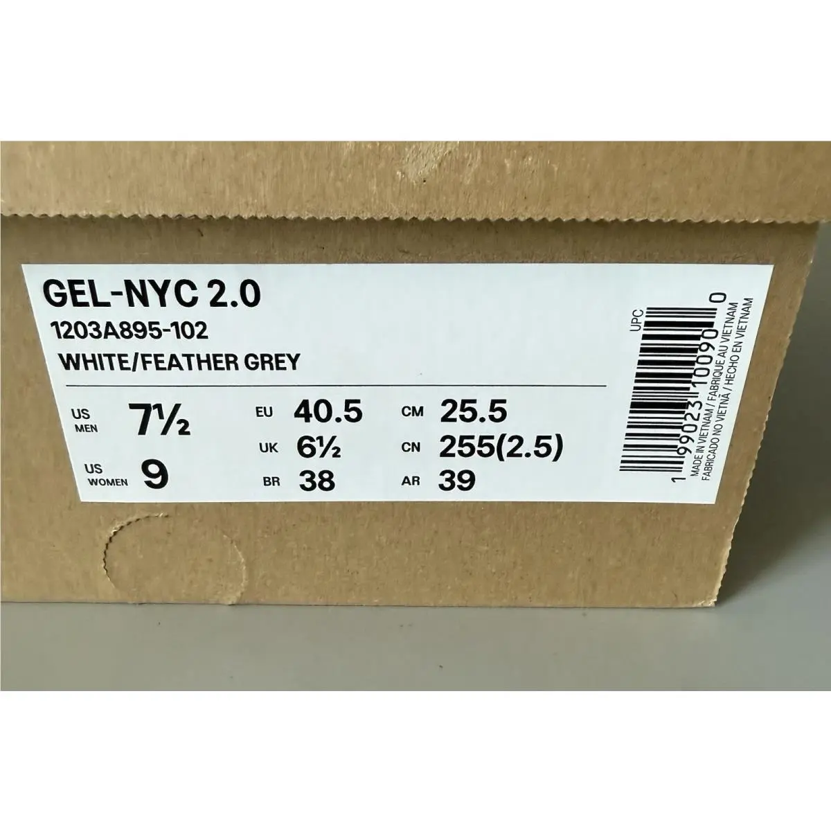 Asics shoes - ASICS Gel-NYC - White Feather Grey (UPC: 0199023100863) 9