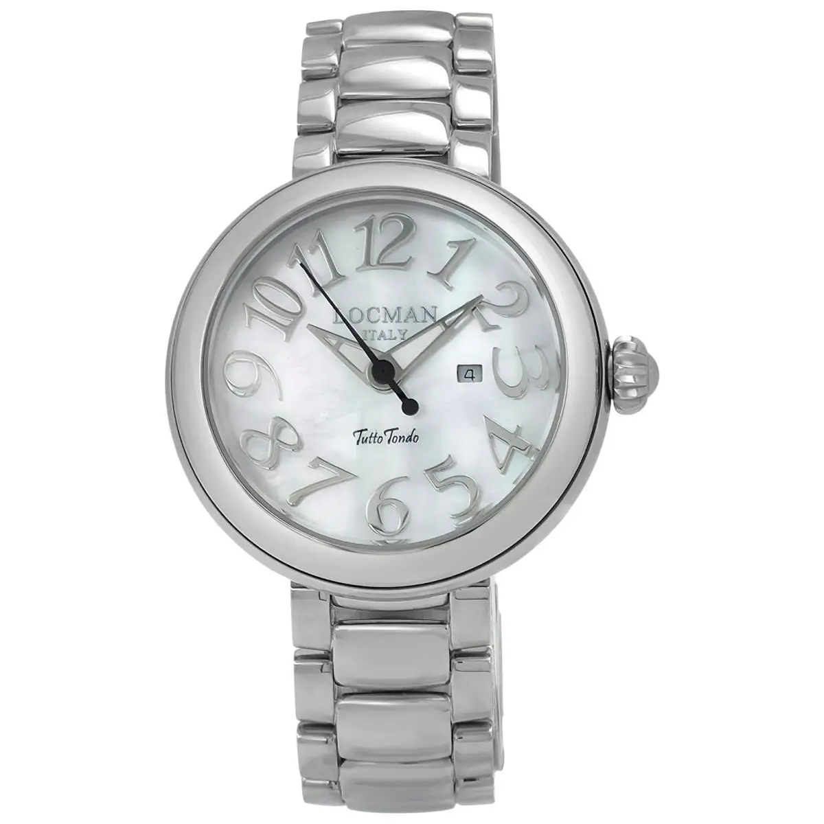 Locman Tutto Tondo 360 Mop Dial Date Steel 40MM Unisex Swiss Quartz Watch by Locman Italy