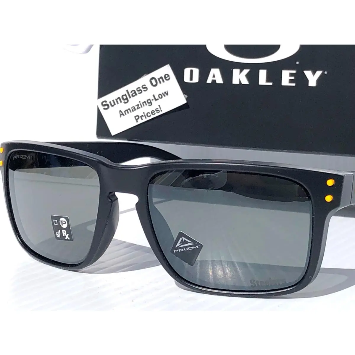 Nfl Oakley Holbrook Pittsburgh Steelers Matte Black Prizm Black Sunglass 9102-N6
