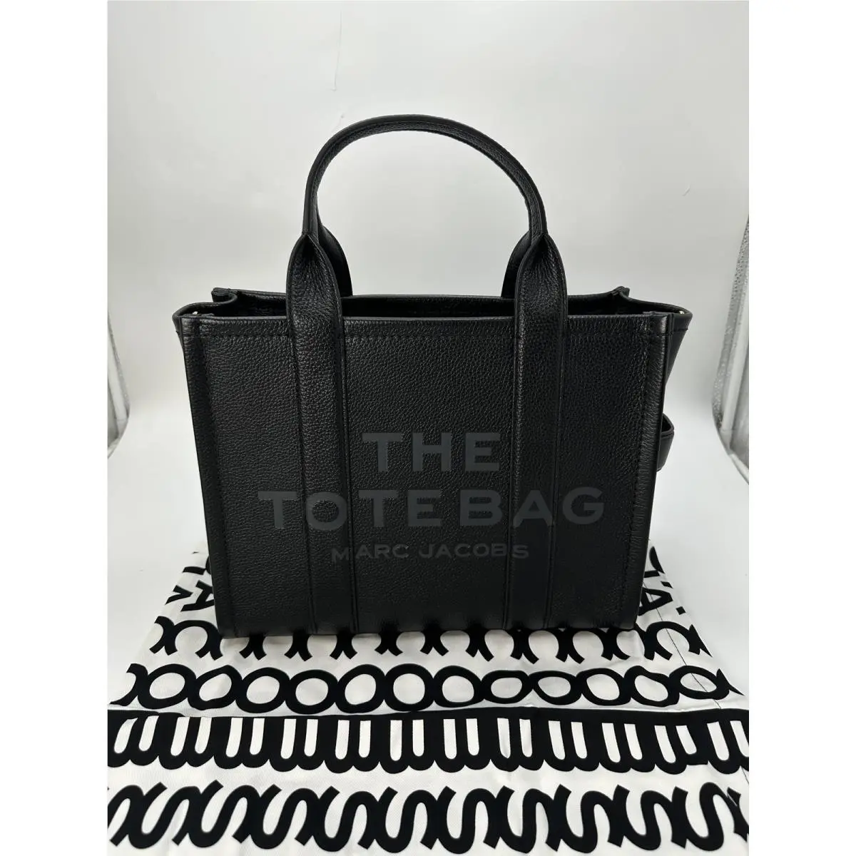 Womens Handbag Black One Size The Leather Medium Crossbody Tote by Marc Jacobs