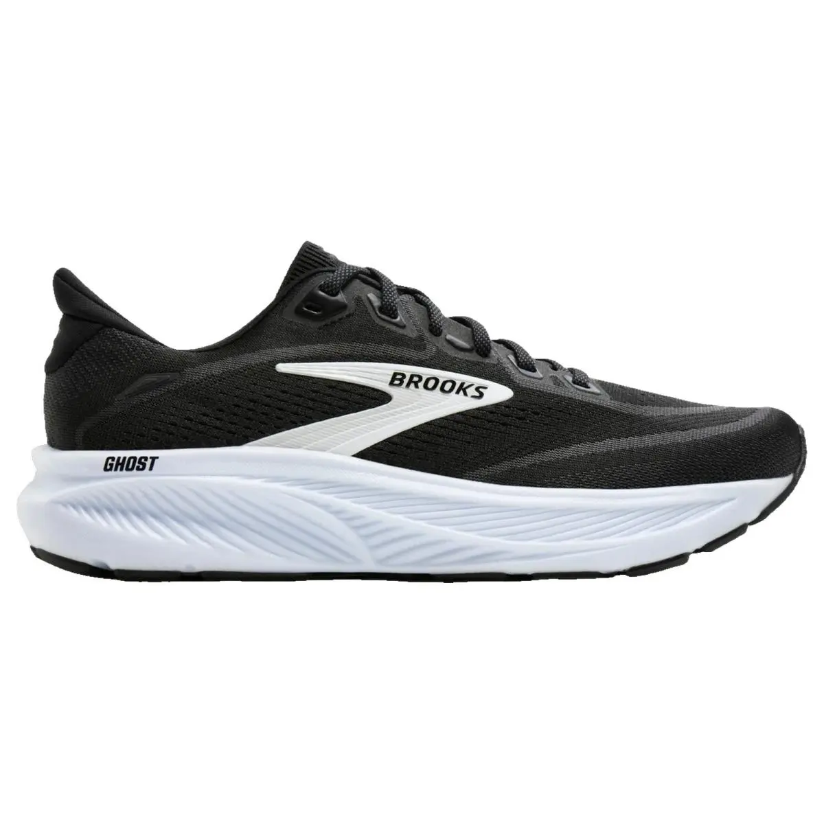 Brooks shoes - Brooks Ghost 18 Wide - Ghost Wide - 1204821B090 - Black/Grey/White 8