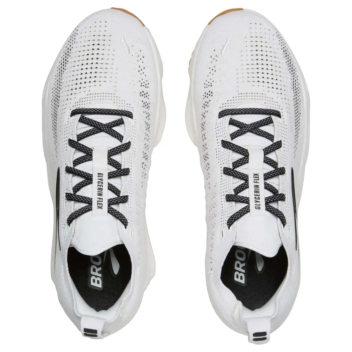 Brooks shoes - Brooks Glycerin Flex - Glycerin Flex - 1104781D187 - White/Black/Biscuit 0