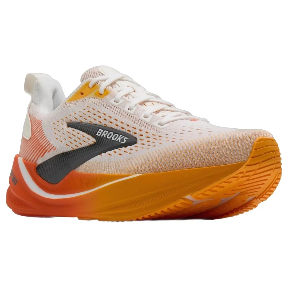 Brooks shoes - Brooks Ghost Max 4 Wide - 1104961D162 - White/Orange/Red 13