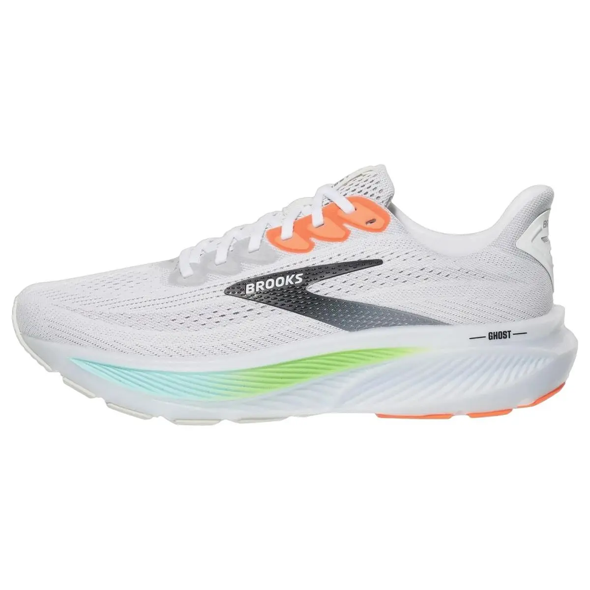Brooks shoes - Brooks Ghost 17 - Ghost - 1104421D112 - White/Pink Clay/Gecko 5