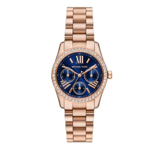 Lexington Rose Gold/blue Dial 33mm Women`s Watch MK4926 by Michael Kors