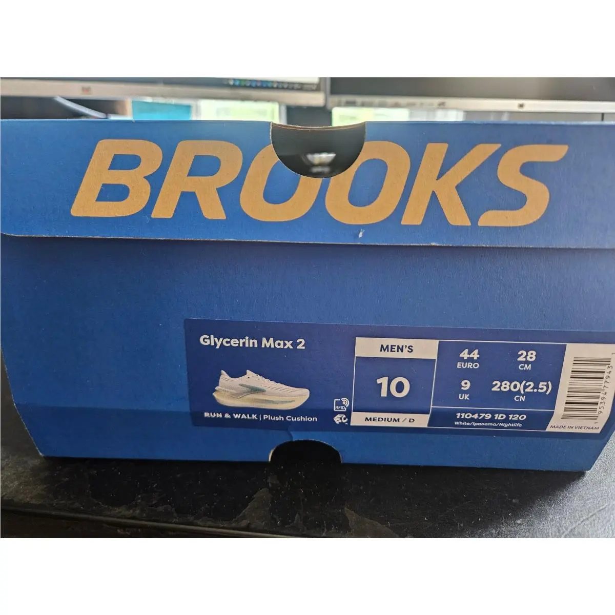 Brooks shoes - Glycerin Max 2 - Glycerin Max - 1104791D120 - White/Ipanema/Nightlife 0