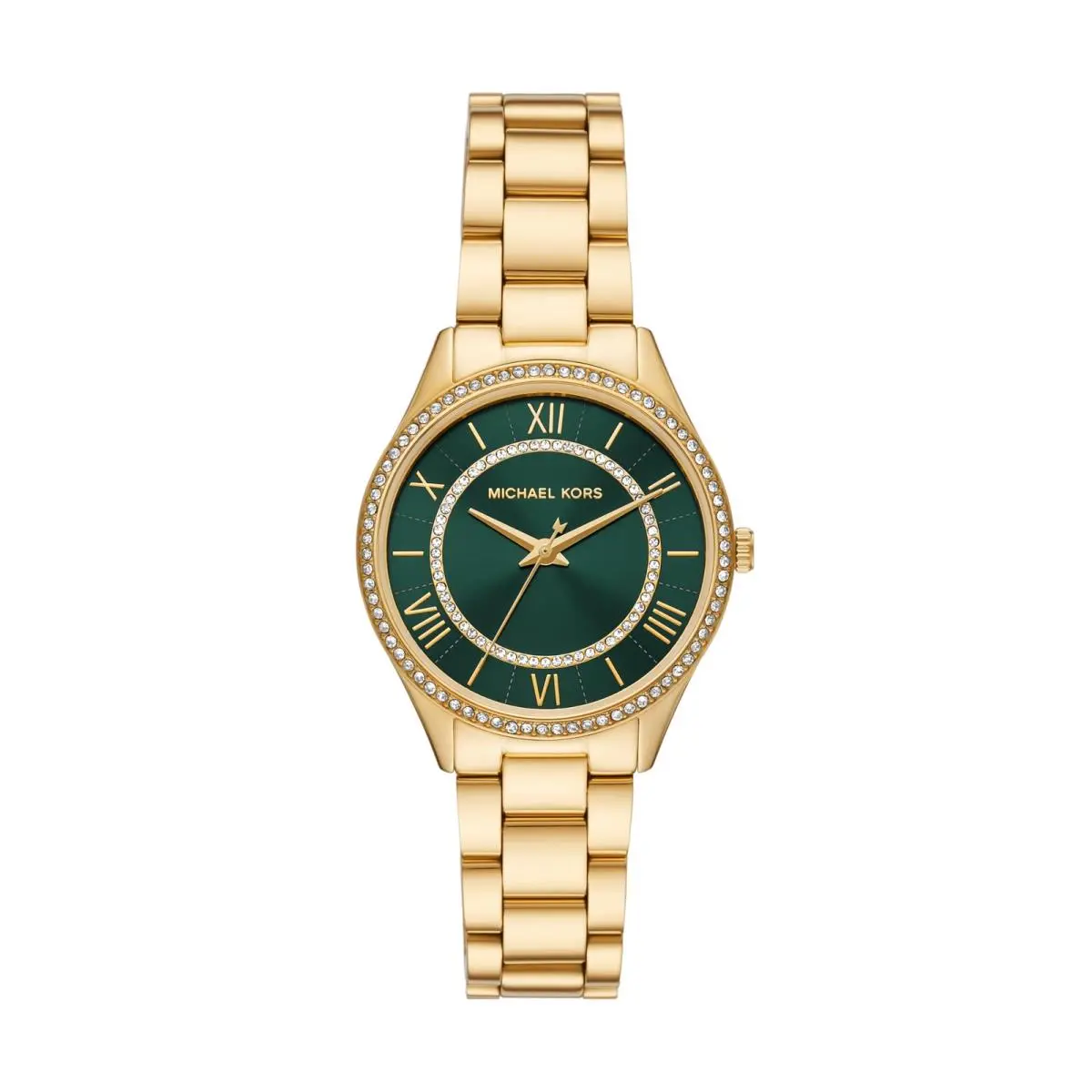 Watch Lauryn Threehand Goldtone Stainless Steel Women`s Watch by Michael Kors
