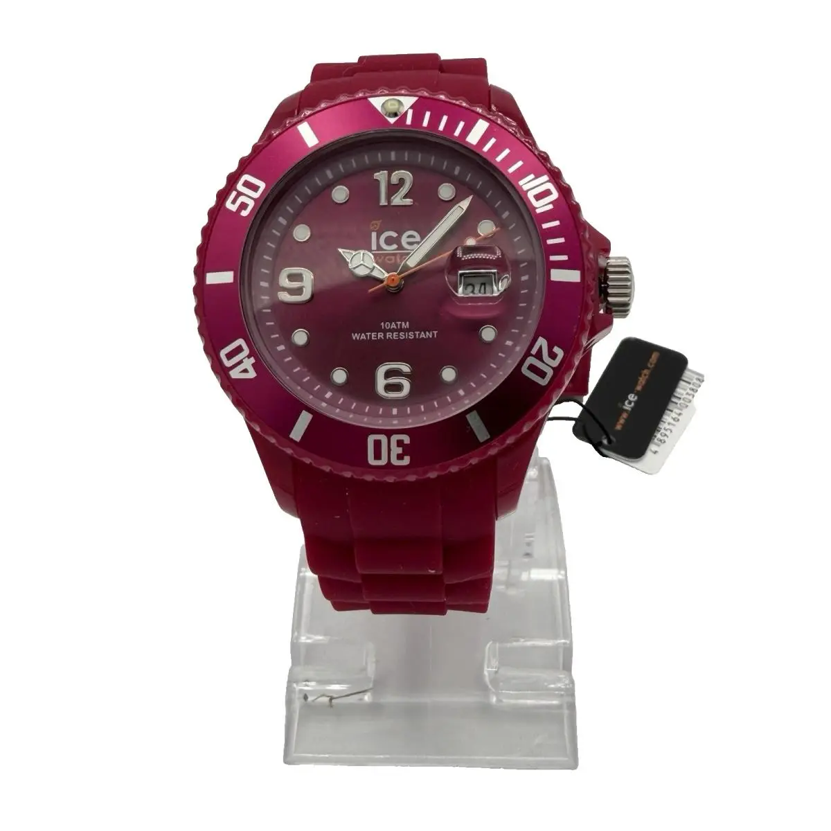 Ice Watch Sili Forever Wristwatch Red Date Dial Red Silicone Strap SW.CHE.B.S.12 by Ice-Watch
