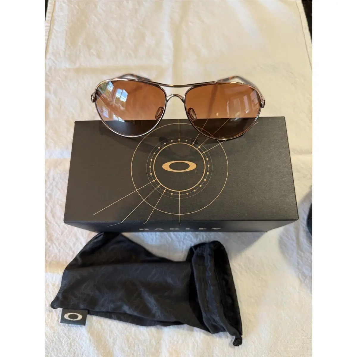 Feedback Sunglasses O04079-0159 Rose Gold/vr 50 Brown Gradient by Oakley