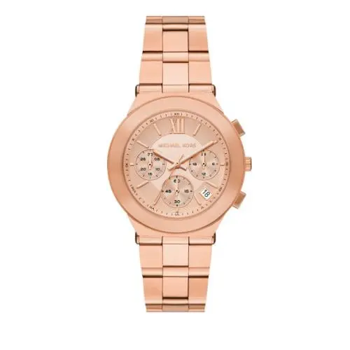 Michael Kors Billie Rose Gold Dial Quartz Chronograph 37mm Women`s Watch MK7604 - Dial: Rose Gold, Band: Rose Gold, Bezel: Rose Gold