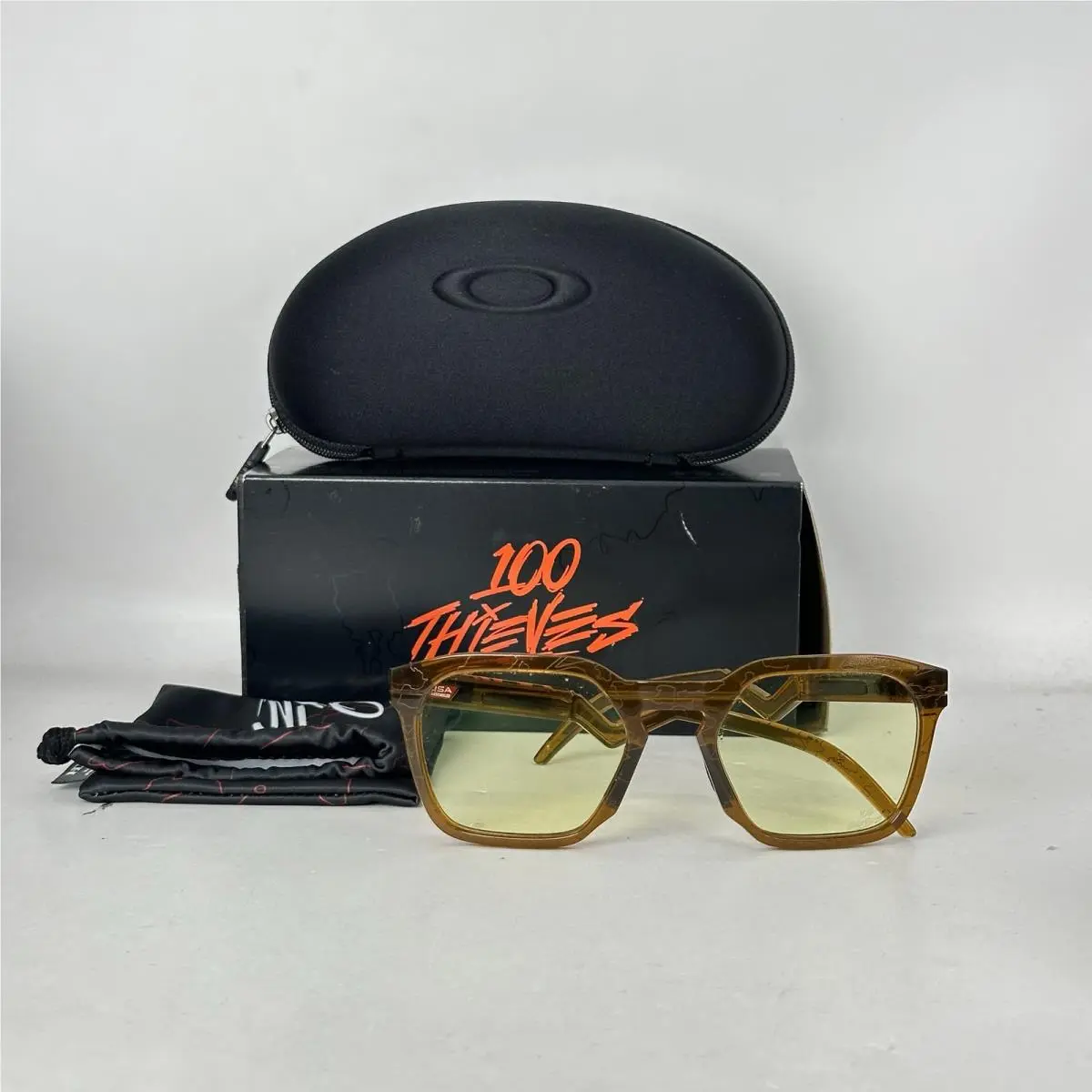 Mens Hstn SQ 100 Thieves Prizm Gaming Glasses OO9533 Dark Amber by Oakley