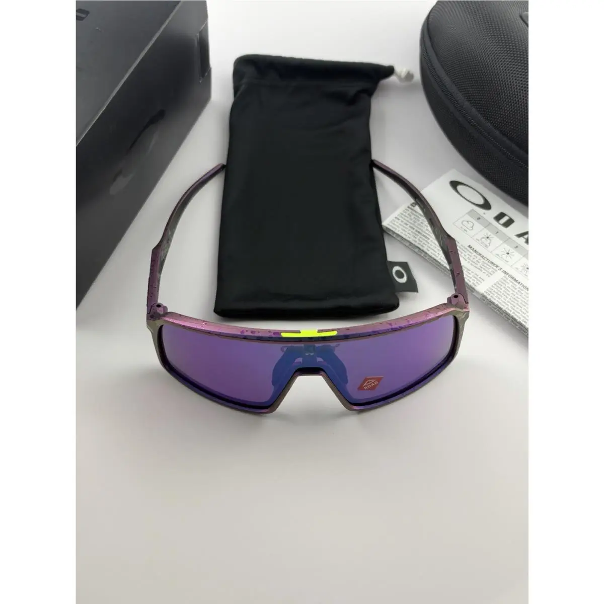 Sutro Green Purple Splatter Frame Prizm Road Jade Lens+box OO9406-5937 by Oakley