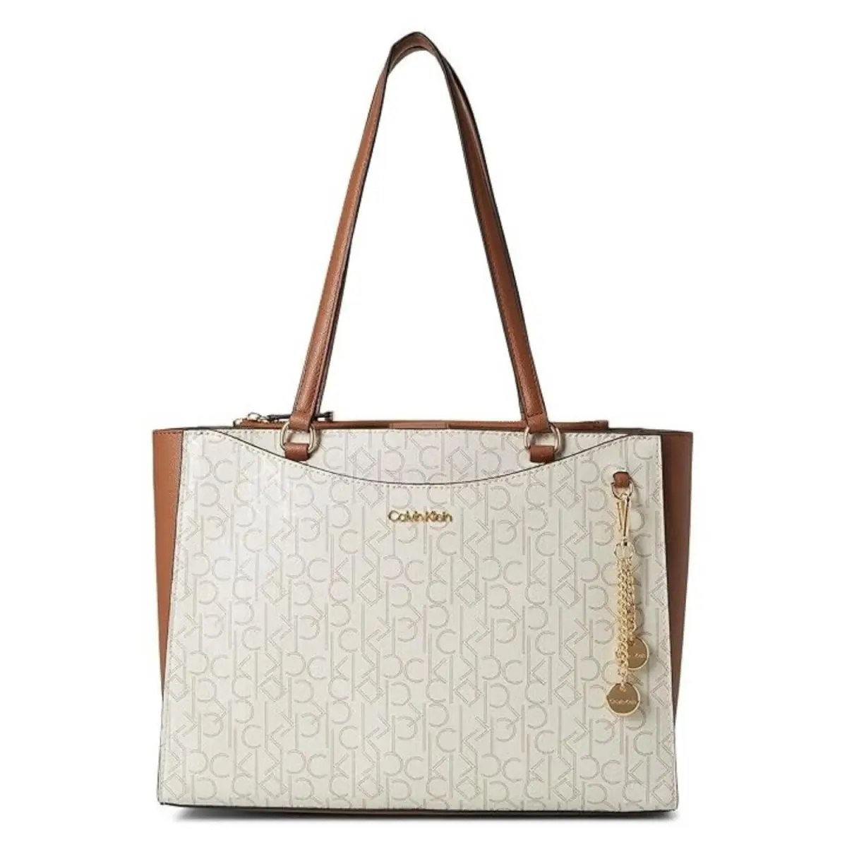 Mavis Tote Bag Women`s OS Vanilla Shoulder Strap Handbags GBO4253 by Calvin Klein