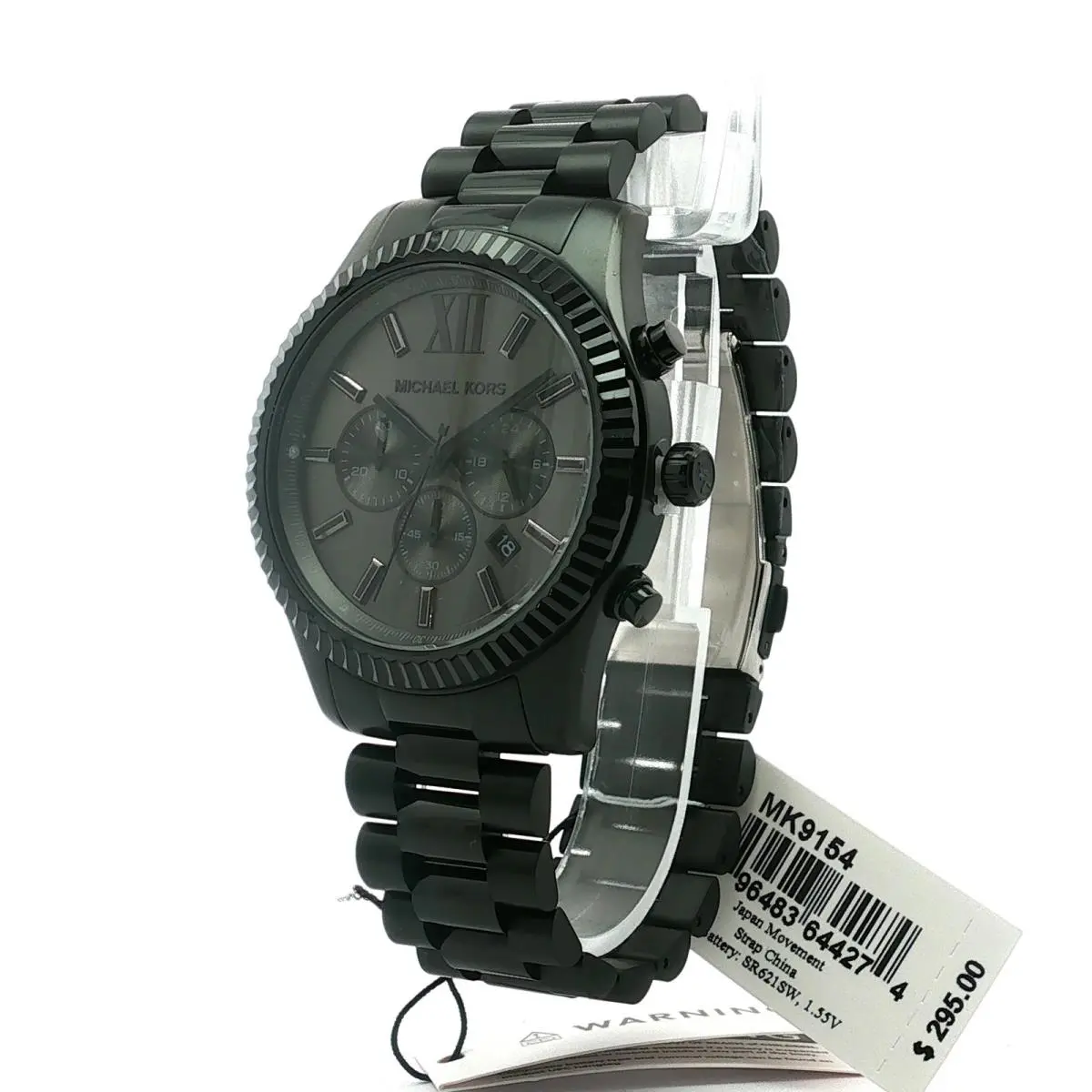 Oversized Lexington 44mm Black Dial Men`s Watch MK9154 by Michael Kors