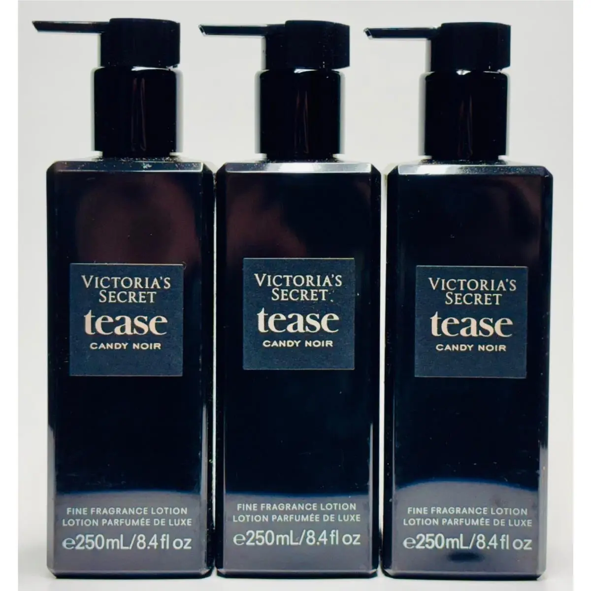 3 Victoria`s Secret Tease Candy Noir Fine Fragrance Body Lotion Cream 8.4oz by Victoria's Secret