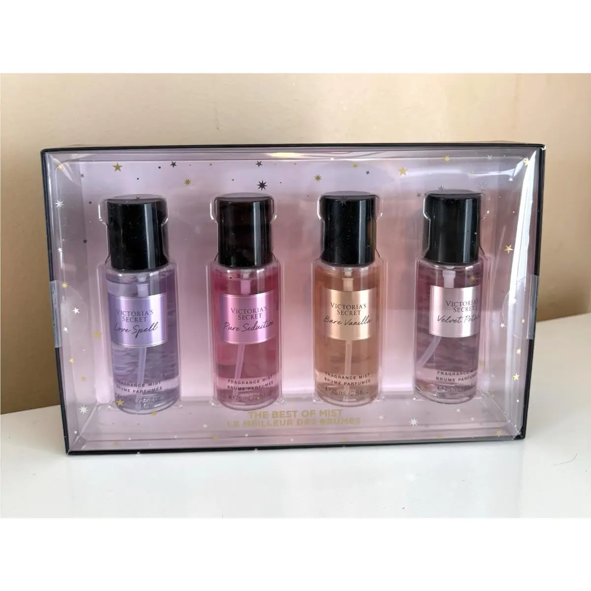 Victoria Secret Set OF 4 Fragrance Mists 2.5 FL OZ Each W/box